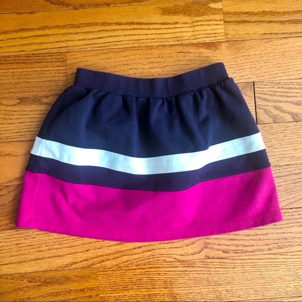 Gymboree Knit Cotton Casual Color block Blue Pink White Skirt Girl’s Size 10